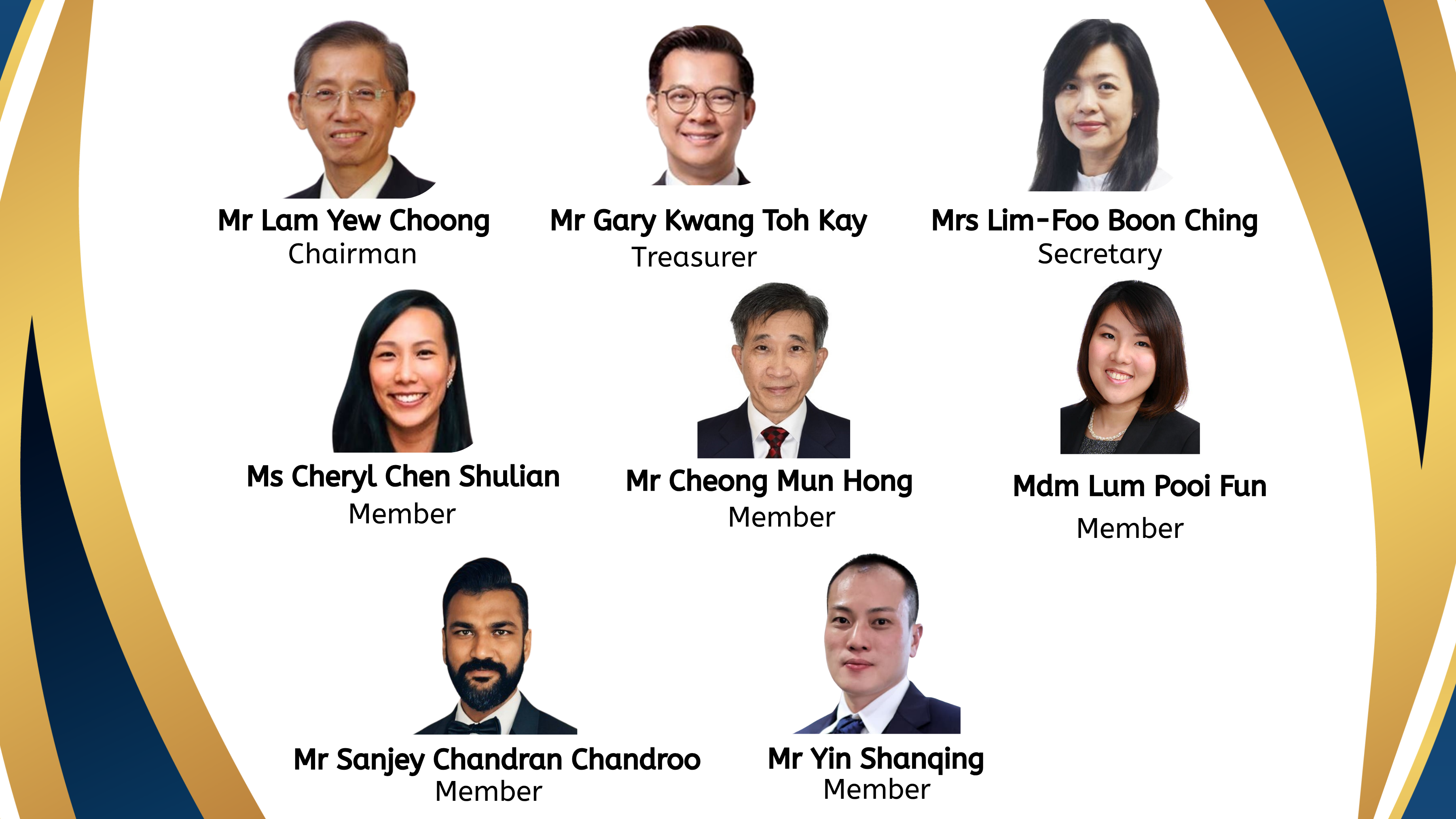 A picture of 8 people that forms the advisory committee of Yangzheng Primary School